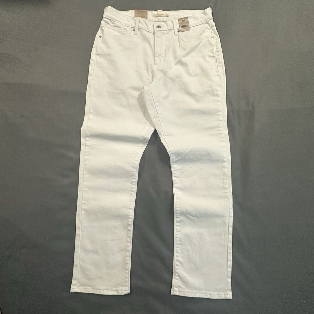 Levis Jeans Classic Straight Mid Rise Stretch Womens 32 White Denim